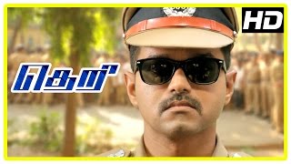 Theri movie | Vijay intro as IPS officer | Prabhu | Rajendran | Kaali Venkat | Raadhika | Samantha