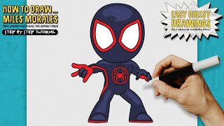 How to Draw MILES MORALES (Spider-Man: Across the Spider-Verse) | Easy Step-By-Step Drawing Tutorial
