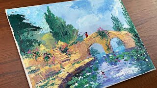 How to Draw Province of Tuscany with Palette Knife