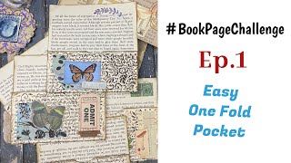 Book Page Challenge Ep1: Easy One Fold Pocket