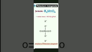 Potassium manganate (K₂MnO₄), formul,structure and molecular weight of K2MnO4.