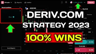 Deriv.com Strategy 2023 - $20 to$500 || 100% Wins Guaranteed