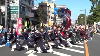 さかど華吹雪 『維新』／流し会場①／草加ふささら祭り踊るん♪よさこい2015