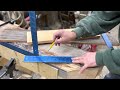 Timber Framing - cutting a tenon with timber wane