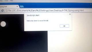 HTML5/ JavaScript program showing a bouncing ball.