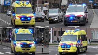 [Dagcompilatie!] Vele ambulances en politie met spoed door Rotterdam naar en van Meldingen!