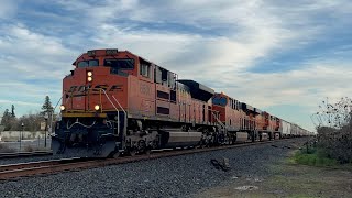 Northbound BNSF X-BAKSWE on The Fresno Sub with an ACE Leader!