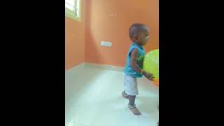 Sherwin playing with ballon