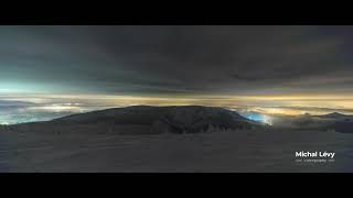 Timelapse of winter night at Králický Sněžník (1424m), Czech Republic