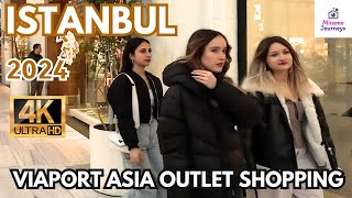 ISTANBUL SHOPPING CENTER WALKING TOUR | VIAPORT ASIA OUTLET SHOPPING | JANUARY 2024 | UHD 4K 60FPS