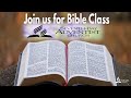 Sab. November 30, 2024 | Youths' Day  | Bible Class Service | The Lord's Supper