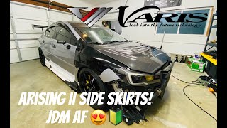 Install \u0026 Fitting the Varis Arising II Side Skirts on my 2016 WRX! It's Ready For Paint!!