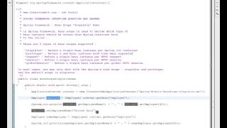 SPRING FRAMEWORK SINGLETON BEAN SCOPE DEMO