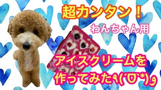 #犬用アイスクリーム#アイスクリーム手作り#トイプードル【超カンタン】わんちゃん用 手作りアイスクリームを作ってみた！