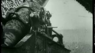 German railway gun firing, 38 cm MAX, WW1