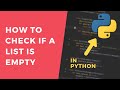 Checking If a List Is Empty - 1 Minute Python Tutorial #shorts