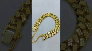 24k pure gold men's gold bracelet 20 coins 75g octagonal cut #shorts