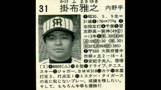 バース 掛布 岡田（阪神）1986年 （85年度）選手名鑑