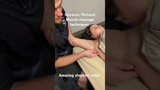 "Quick Serratus Anterior & Pectoral Massage Tips for Instant Relief!" #massagetherapist