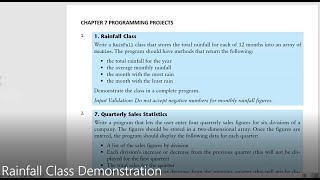JAVA - Lesson #81 - Rainfall Class Demonstration