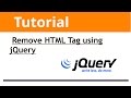 jQuery: How to remove an HTML Tag