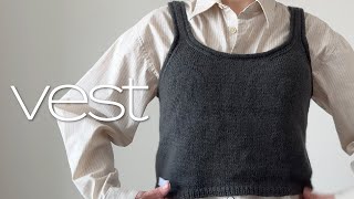 [대바늘] 티셔츠 위에 입어요, wool vest 🎽✨