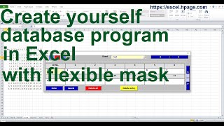 Creating a Database Program with Flexible Mask in Excel VBA xxx