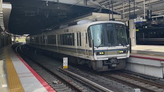 【4K】おおさか東線 221系NA413編成＋4両編成 直通快速大阪行き 新大阪駅到着から発車まで