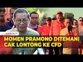 Momen Pramono Anung Kompak dengan Cak Lontong di CFD, Senayan