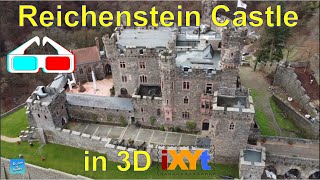 Reichenstein Castle, Mainz-Bingen,  Germany in 3D red-blue anaglyph video