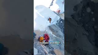 HILLARY STEP. the last challenges before reaching the top of Mount Everest