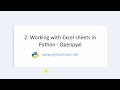 Python - How to read Excel Sheet with Openpyxl - 1