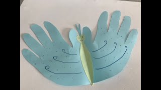 DIY vlinder van je hand knutseltip lente