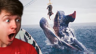 Reacting to GIANT SEA MONSTERS in REAL LIFE!?