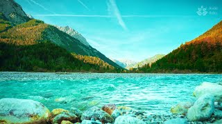 Relaxing Turquoise Mountain River: 10 Hours of Flowing Water Sounds