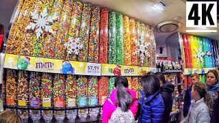 ⁴ᴷ⁶⁰ M&M'S World Candy Store in Times Square New York City Walking Tour [CHOCOLATE LOVER DON'T MISS]