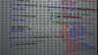 Computer Code On Gray Background Motion Graphics