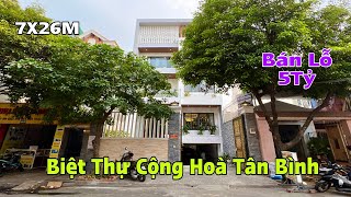 Biệt thự Cộng Hoà Tân Bình 7 x 26m chủ ngộp bán rẻ gần 5 tỷ