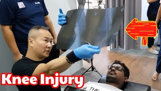 Knee injury Before and After the Quick Adjustment Clm Tit Tar result done by Master Chris Leong