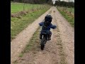 riding a kuberg start kids e bike at 2 years old