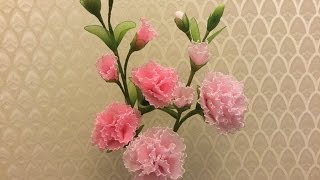 How to make nylon stocking flowers - Carnation