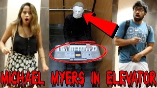 MICHAEL MYERS PLAYS PIANO IN ELEVATOR PRANK (Public Reactions)