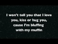 Lady GaGa Poker Face Lyrics on screen