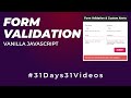 Form Validation in Javascript - Easy, Simple, How To
