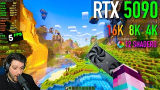 Destroying the RTX 5090 in...MINECRAFT? - Shaders, 4K, 8K, 16K