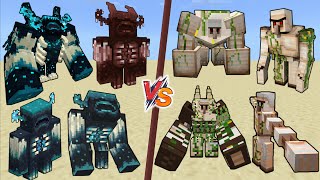ALL WARDENS vs ALL IRON GOLEMS in Minecraft - All Mutant Wadens vs Mutant Iron Golems