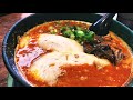 大阪上新庄「天神旗」で激辛とんこつラーメンを食べてきた！vlog