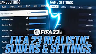 FIFA 23 Gameplay Sliders for more Realistic and Challenging Gameplay | Settings & Sliders