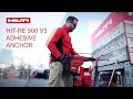 DEMO of Hilti epoxy anchoring system HIT-RE 500 V3 at World of Concrete 2016