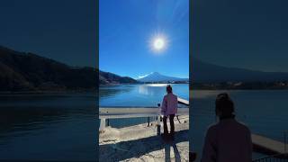 Mount Fuji Japan, and the beautiful Lake Fujikawaguchiko 🤩💕#shorts #japan #vlogging